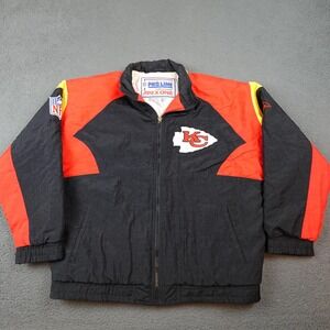 Vintage Kansas City Chiefs Jacket Mens Medium Black NFL Football Apex One 90s